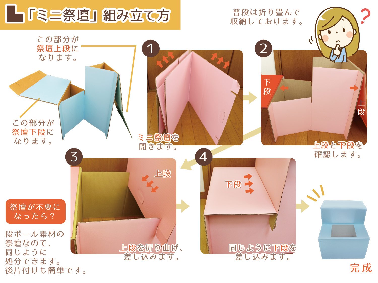 Amazon | 祭壇 葬儀 ミニ祭壇 仏具3点セット おりんつき ブルー 後飾り